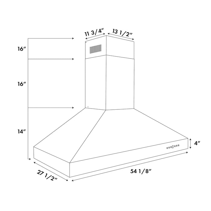 ZLINE Professional Convertible Vent Wall Mount Range Hood in Stainless Steel (697)