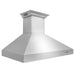 ZLINE Professional Wall Mount Range Hood in Stainless Steel with Built-in ZLINE CrownSound Bluetooth Speakers (697CRN-BT) 48 Inch side, above.