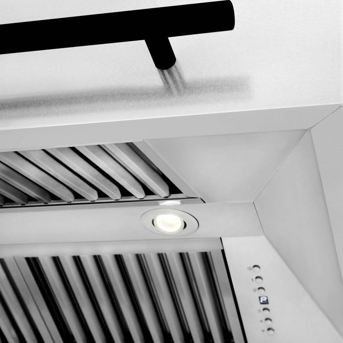 ZLINE Autograph Edition 36 in. Fingerprint Resistant Stainless Steel Range Hood with Accent Handle (8654SNZ-36)