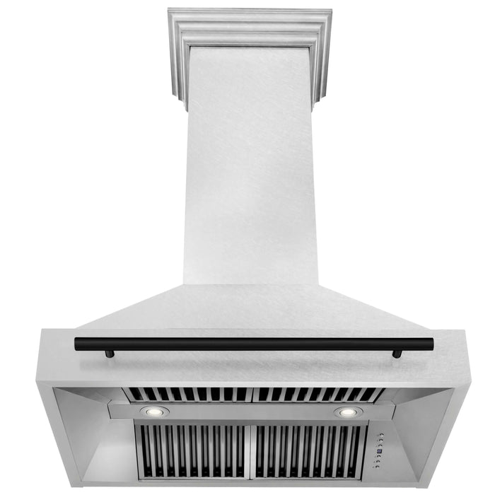 ZLINE Autograph Edition 36 in. Fingerprint Resistant Stainless Steel Range Hood with Accent Handle (8654SNZ-36)