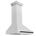 ZLINE Autograph Edition 36 in. Fingerprint Resistant Stainless Steel Range Hood with Stainless Steel Shell and Colored Handle (8654SNZ-36) Matte Black