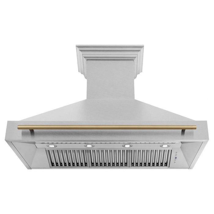 ZLINE Autograph Edition 48 in. Fingerprint Resistant Stainless Steel Range Hood with Accent Handle (8654SNZ-48)