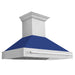 ZLINE 48 in. Stainless Steel Range Hood with Stainless Steel Handle (8654STX-48) Blue Matte