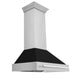 ZLINE 36 in. Stainless Steel Range Hood with Stainless Steel Handle (8654STX-36) Black Matte