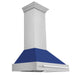 ZLINE 36 in. Stainless Steel Range Hood with Stainless Steel Handle (8654STX-36) Blue Matte