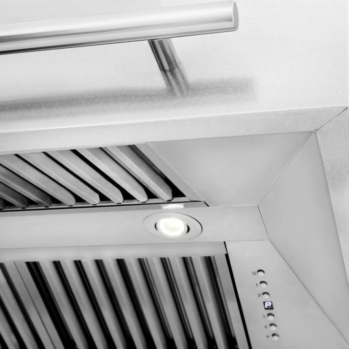 ZLINE 48 in. Fingerprint Resistant Stainless Steel Range Hood with Colored Shell Options (8654SNX-48)