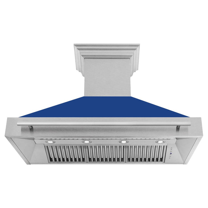 ZLINE 48 in. Fingerprint Resistant Stainless Steel Range Hood with Colored Shell Options (8654SNX-48)