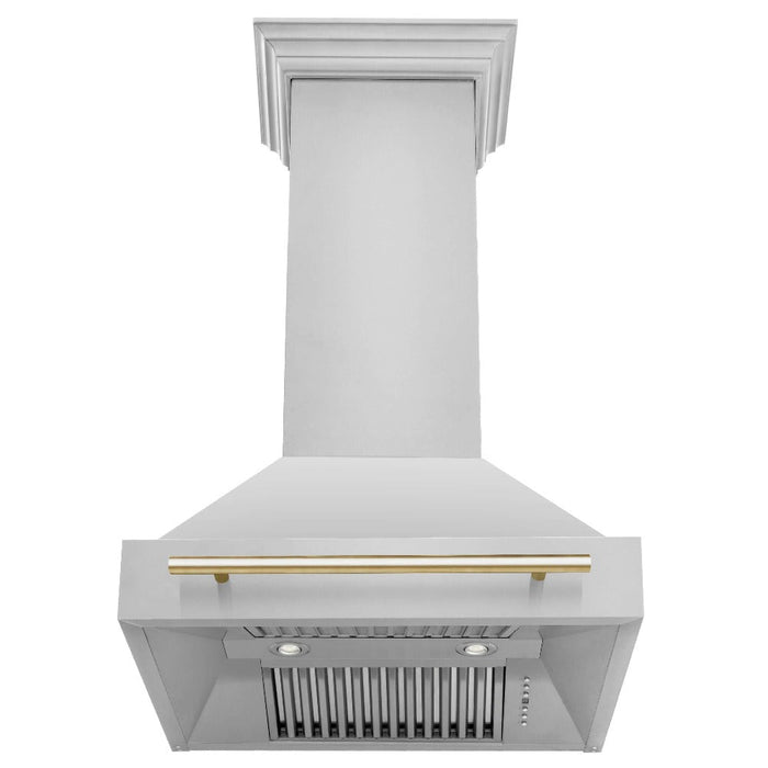 ZLINE Autograph Edition 30 in. Stainless Steel Range Hood with Stainless Steel Shell and Handle (8654STZ-30)