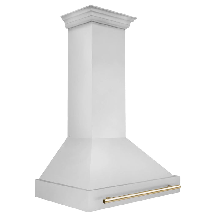 ZLINE Autograph Gold Package - 36" Rangetop, 36" Range Hood, Dishwasher, Built-In Refrigerator