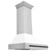 ZLINE Autograph Edition 36 in. Stainless Steel Range Hood with White Matte Shell and Accents (8654STZ-WM36) Matte Black