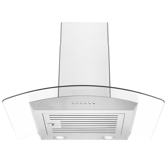 ZLINE Alpine Series Ducted Wall Mount Range Hood in Stainless Steel and Glass (ALP70WL)