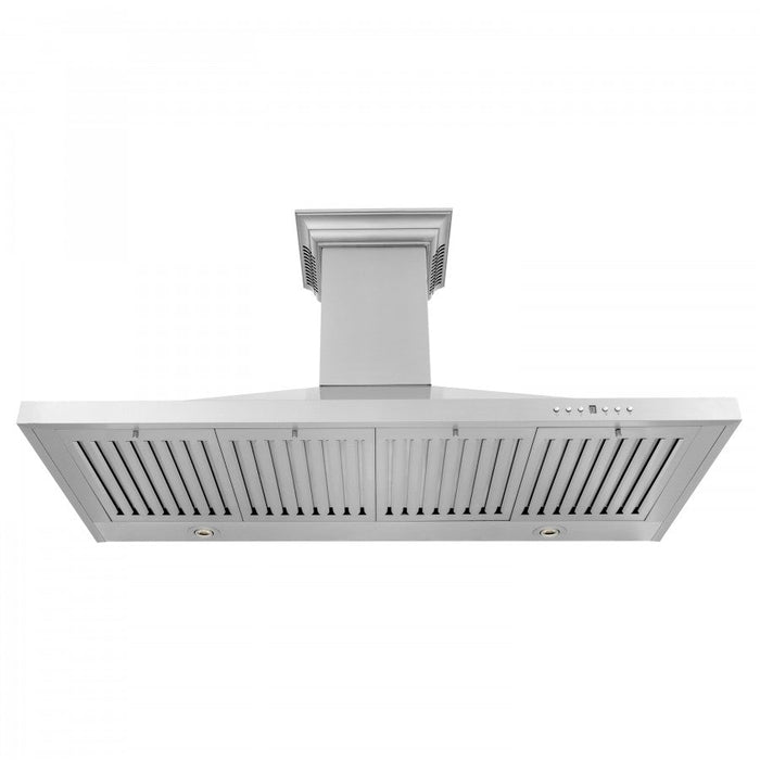 ZLINE 42 in. Stainless Steel Wall Range Hood with Built-in CrownSound® Bluetooth Speakers, KBCRN-BT-42