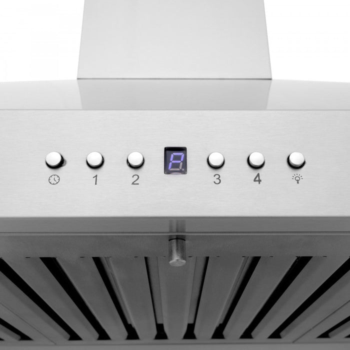 ZLINE 30 in. Stainless Steel Wall Range Hood with Built-in CrownSound® Bluetooth Speakers, KL3CRN-BT-30