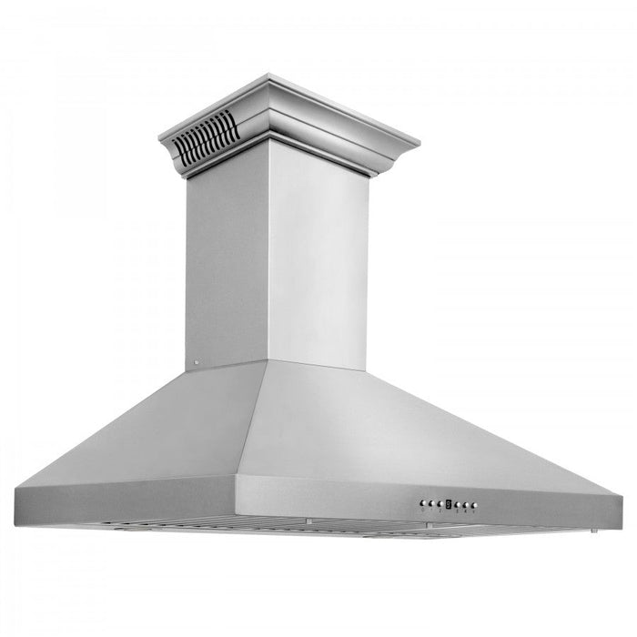 ZLINE 48 in. Stainless Steel Wall Range Hood with Built-in CrownSound® Bluetooth Speakers, KL3CRN-BT-48