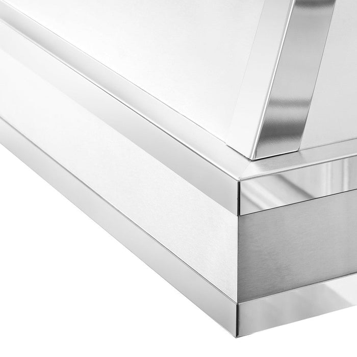 ZLINE Designer Series Wall Mount Range Hood in Fingerprint Resistant Stainless Steel with Mirror Accents (655MR)