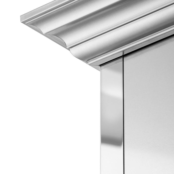 ZLINE Designer Series Wall Mount Range Hood in Fingerprint Resistant Stainless Steel with Mirror Accents (655MR)