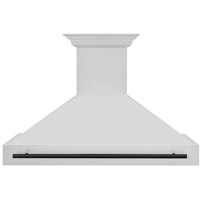 ZLINE Autograph Edition 48 in. Stainless Steel Range Hood with Stainless Steel Shell and Matte Black Handle (8654STZ-48-MB)