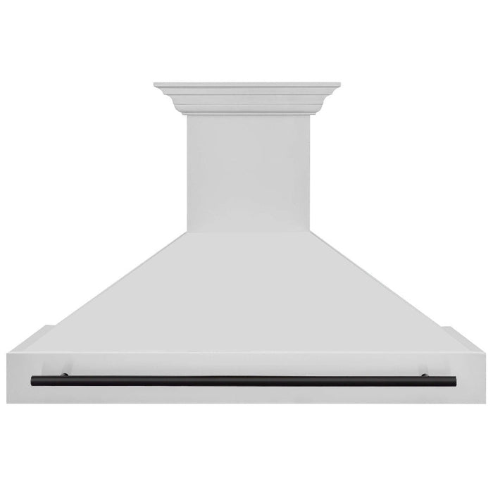 ZLINE Autograph Edition 48 in. Stainless Steel Range Hood with Stainless Steel Shell and Matte Black Handle (8654STZ-48-MB)