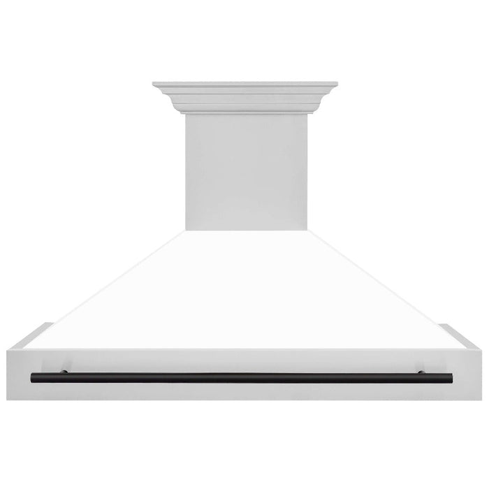 ZLINE Autograph Edition 48 in. Stainless Steel Range Hood with White Matte Shell and Handle (8654STZ-WM48)