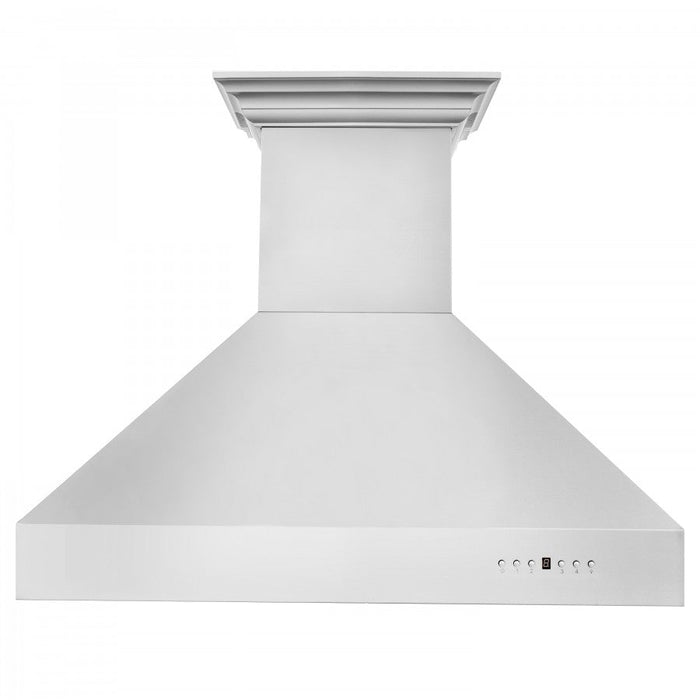 ZLINE 48 in. Stainless Steel Wall Range Hood with Built-in CrownSound® Bluetooth Speakers, 697CRN-BT-48