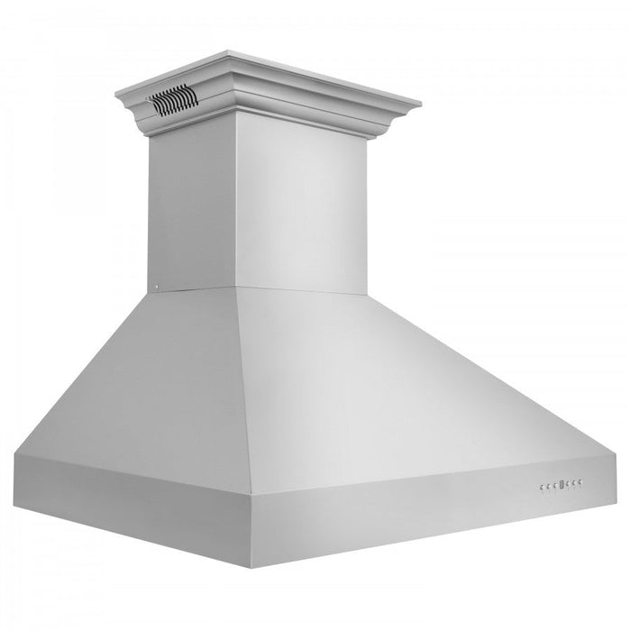 ZLINE 48 in. Stainless Steel Wall Range Hood with Built-in CrownSound® Bluetooth Speakers, 697CRN-BT-48