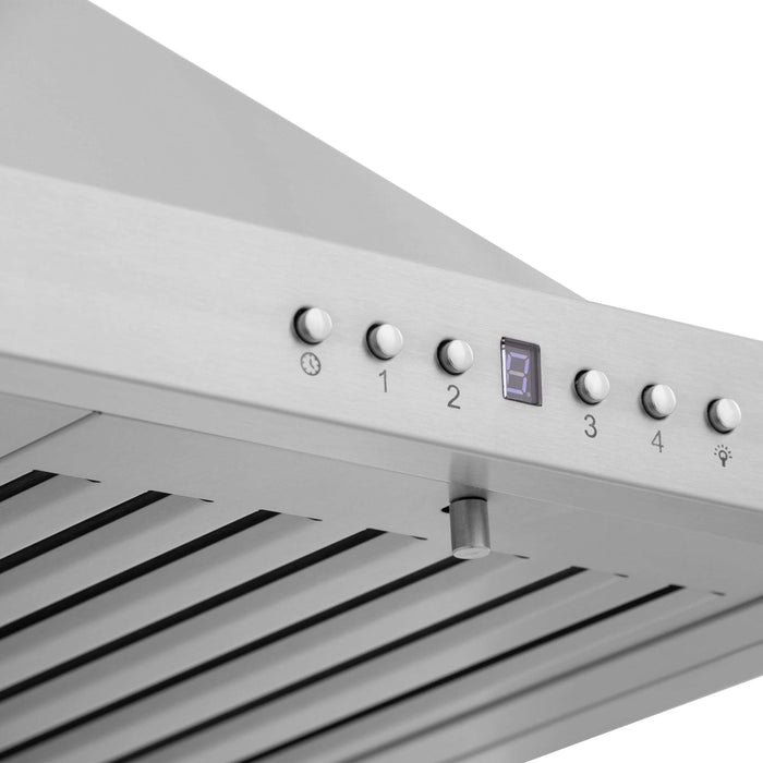 ZLINE 24" Convertible Wall Mount Range Hood in Stainless Steel with Charcoal Filters, KB-CF-24