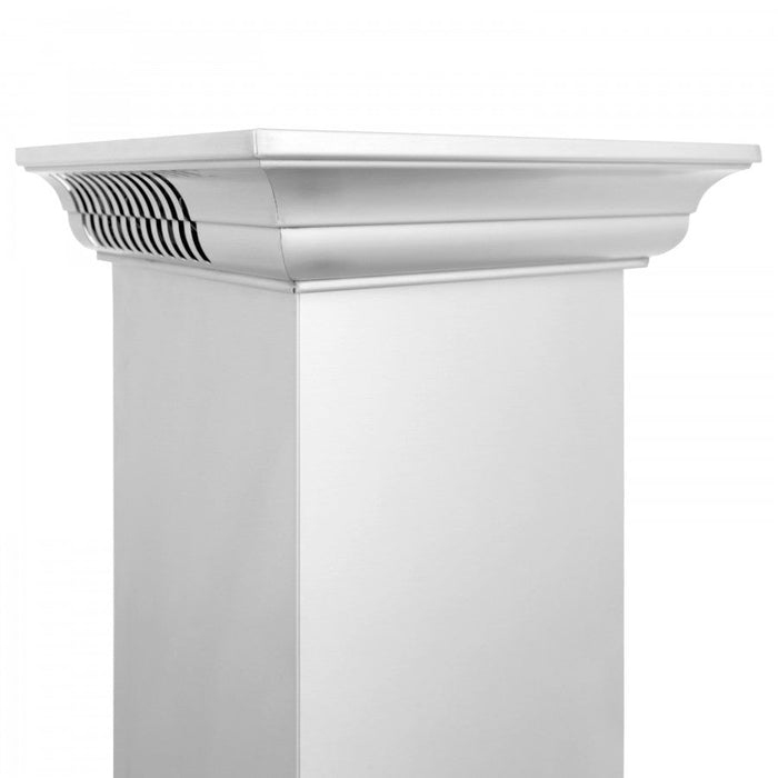 ZLINE 42 in. Stainless Steel Wall Range Hood with Built-in CrownSound® Bluetooth Speakers, KL2CRN-BT-42