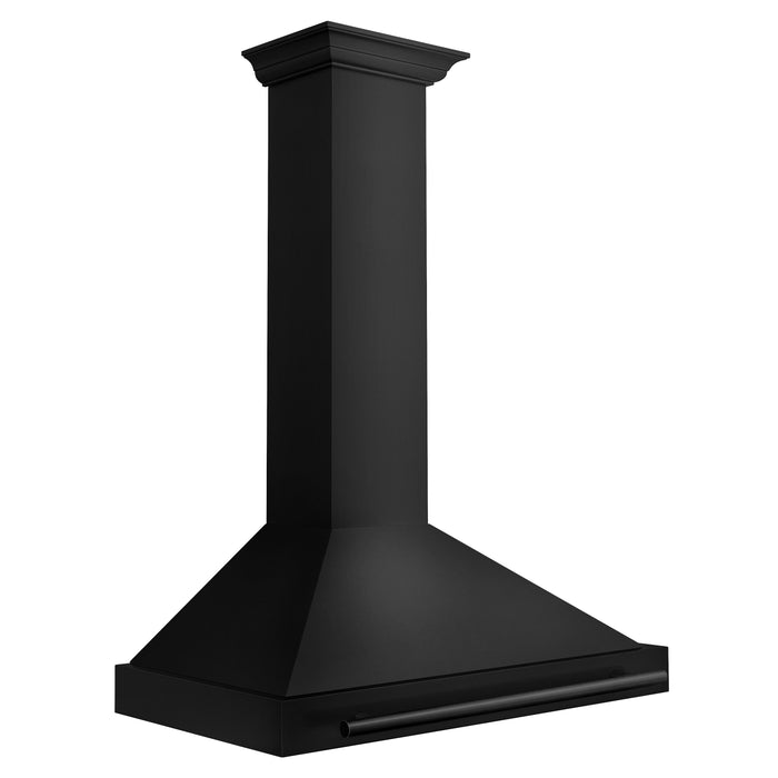 ZLINE 36 in. Convertible Black Stainless Steel Wall Mount Range Hood With Black Stainless Steel Handle (BSKB4X-36)