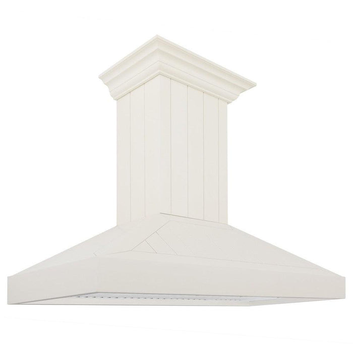 ZLINE Wooden Wall Mount Range Hood in Cottage White - Includes Motor (KPTT) 30 Inch