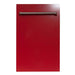 ZLINE 18 in. Dishwasher Panel with Traditional Handle (DP-18) Red Gloss