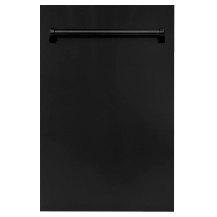 ZLINE 18 in. Dishwasher Panel with Traditional Handle (DP-18) Black Matte