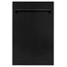 ZLINE 18 in. Dishwasher Panel with Traditional Handle (DP-18) Black Matte