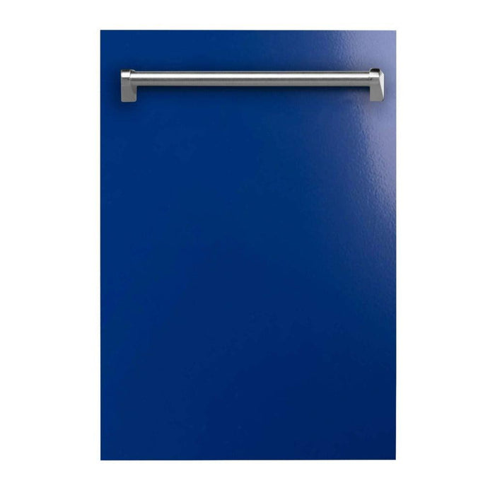 ZLINE 18 in. Dishwasher Panel with Traditional Handle (DP-18) Blue Gloss