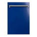 ZLINE 18 in. Dishwasher Panel with Traditional Handle (DP-18) Blue Gloss