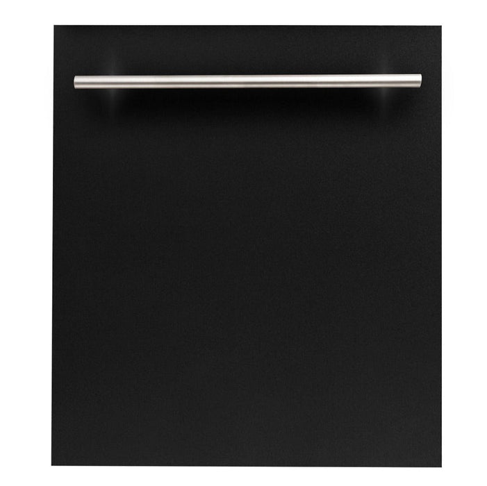 ZLINE 24 in. Dishwasher Panel with Modern Handle (DP-24) Black Matte