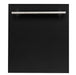 ZLINE 24 in. Dishwasher Panel with Modern Handle (DP-24) Black Matte