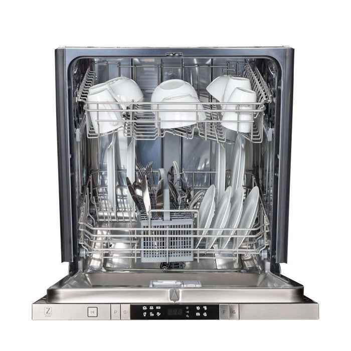 ZLINE 24 in. Panel Ready Top Control Built-In Dishwasher with Stainless Steel Tub, 52dBa (DW7713-24)