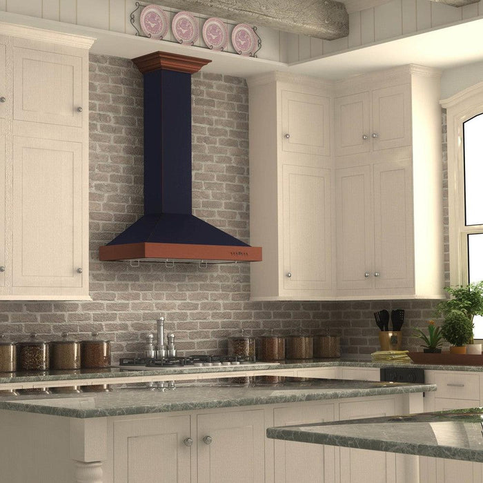 ZLINE Designer Series Wall Mount Range Hood in Oil-Rubbed Bronze with Copper Accents (KB2-BCXXX)