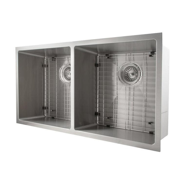 ZLINE 36 in. Anton Undermount Double Bowl Kitchen Sink with Bottom Grid (SR50D-36)