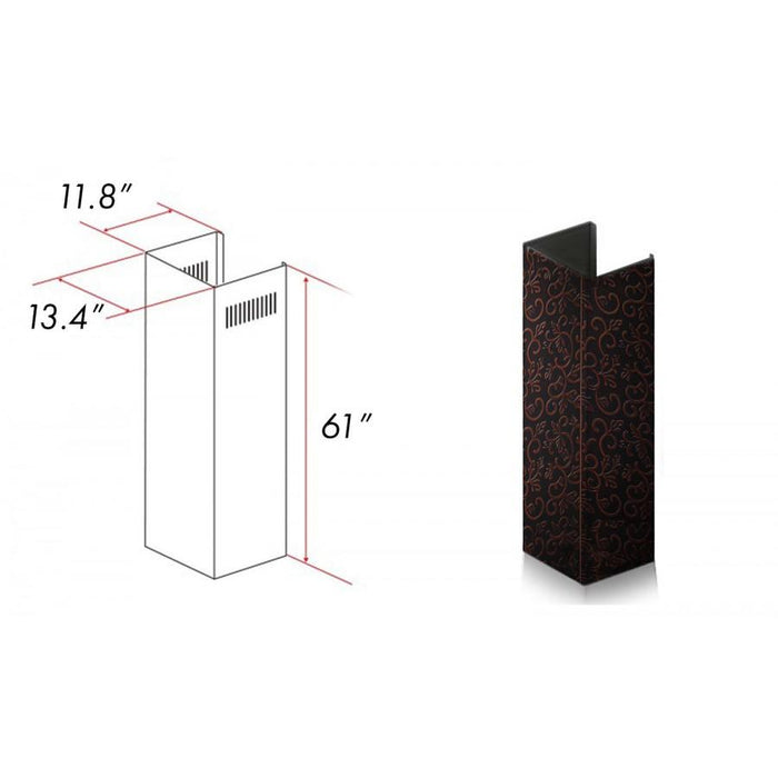 ZLINE 61 in. Extended Chimney (8667F-E)