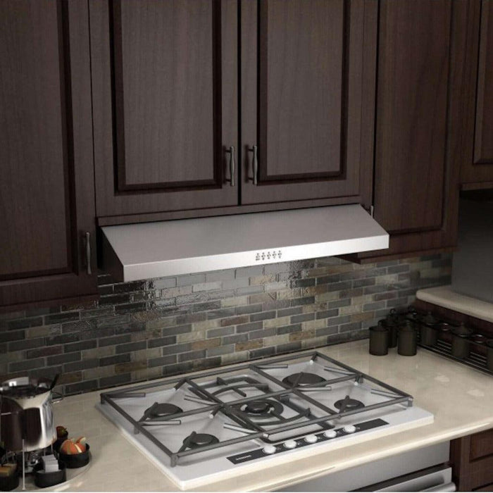 ZLINE 30 in. 280 CFM Ducted Under Cabinet Range Hood in Stainless Steel - Hardwired Power (615-30)