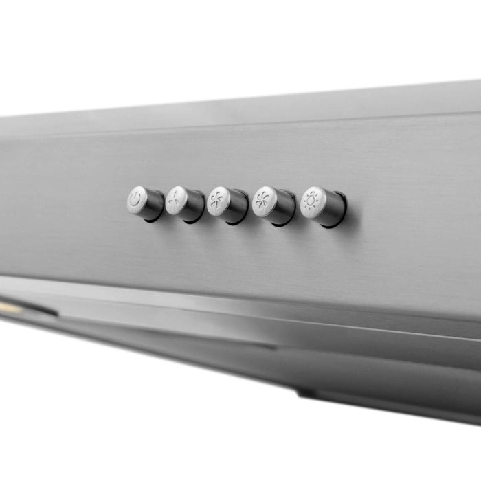 ZLINE 30 in. 400 CFM Ducted Under Cabinet Range Hood in Stainless Steel - Hardwired Power (617-30)