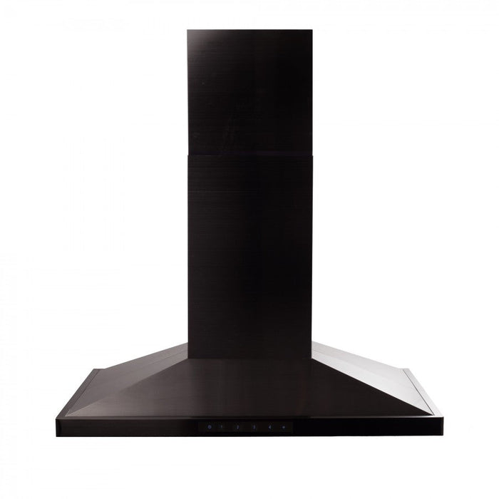 ZLINE 42 in. 400 CFM Island Range Hood Black Stainless Steel, BSGL2iN-42