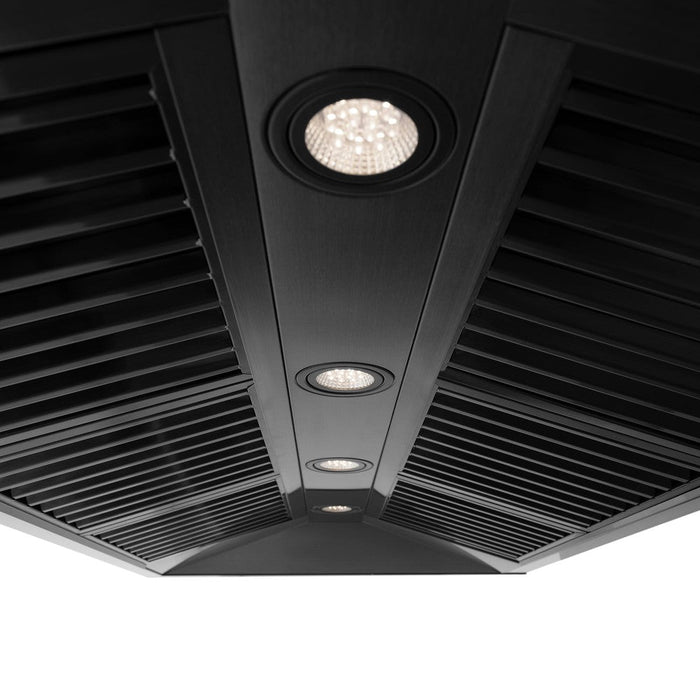 ZLINE Black Stainless Steel Range Hood with Black Stainless Steel Handle and Size Options (BS655-BS)