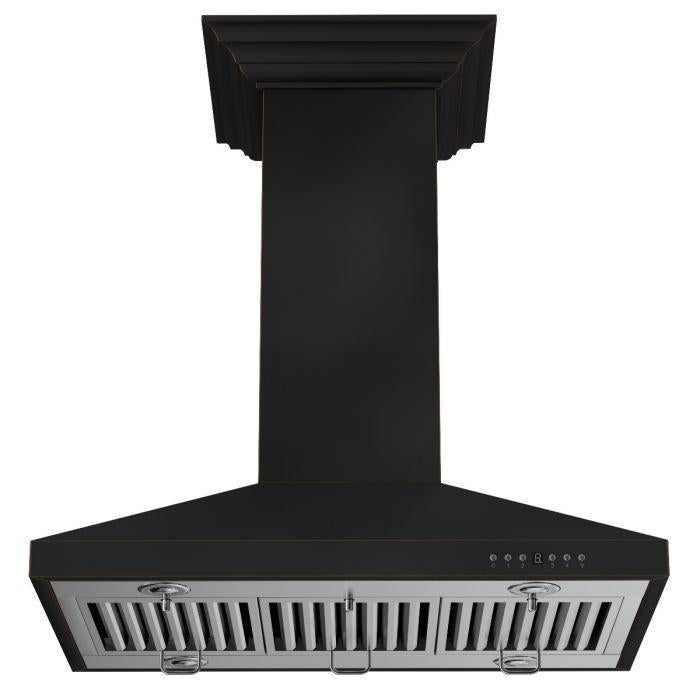 ZLINE 36 in. Designer Series Oil-Rubbed Bronze Island Range Hood, 8KL3iB-36