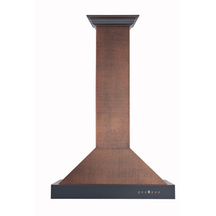 ZLINE 36 in. Hand-Hammered Copper Wall Range Hood, KB2-HBXXX-36