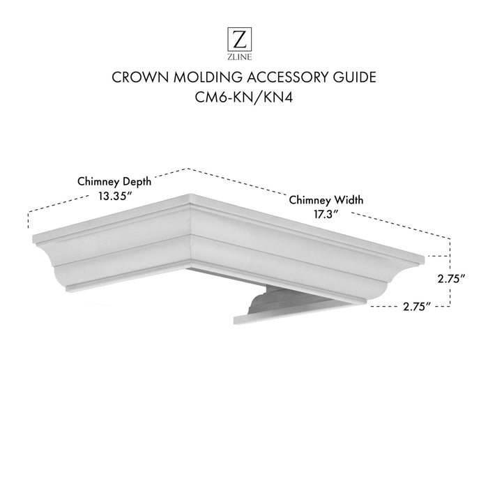 ZLINE Crown Molding Profile 6 for Wall Mount Range Hood (CM6-KN/KN4)