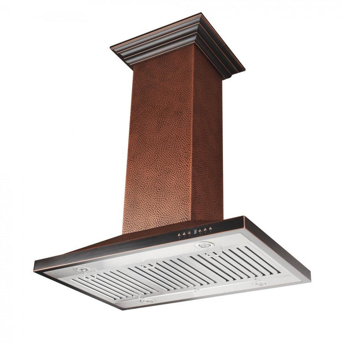 ZLINE Designer Series Hand-Hammered Copper Island Mount Range Hood (8GL2Hi)