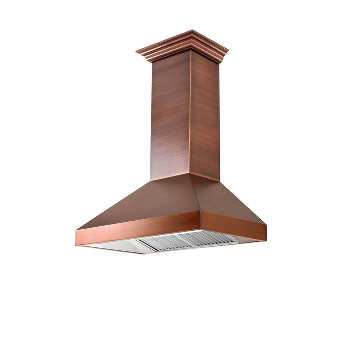 ZLINE Convertible Designer Series Copper Wall Mount Range Hood (8667C) 36 Inch