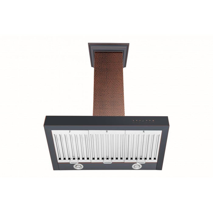 ZLINE Ducted Vent Designer Series Wall Mount Range Hood in Hand-Hammered Copper (KB2-HBXXX)